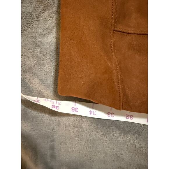 NWOT Anthropologie faux suede legging pants in cedar Brown Size 26 Professional - Picture 7 of 9